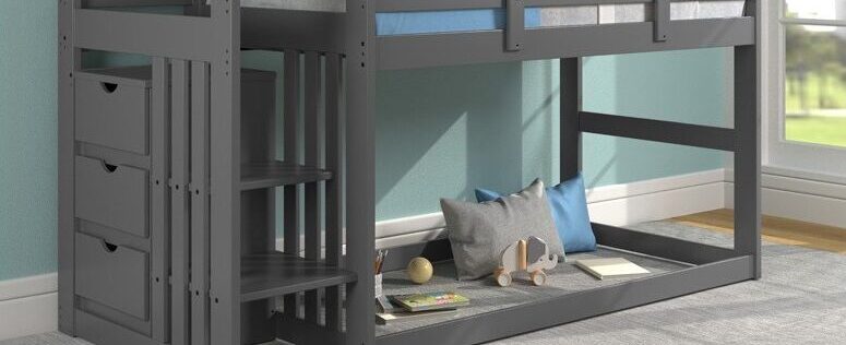 Twin-Twin Loft Grey Bunkbed