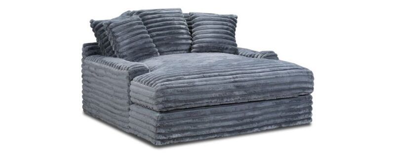 Jenna Charcoal Mega Chaise