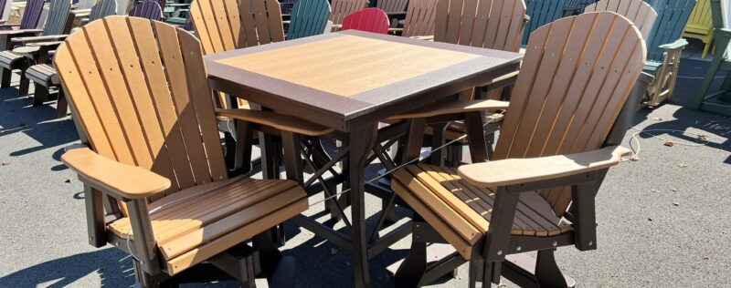 44 x 44 Counter Set with 4 Swivel Chairs