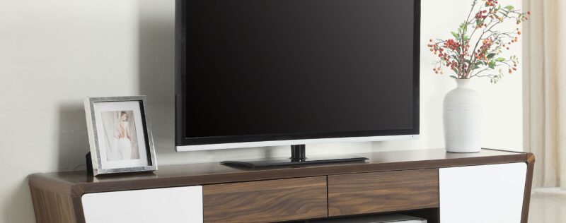 Alvin Dark Walnut 74in TV Stand