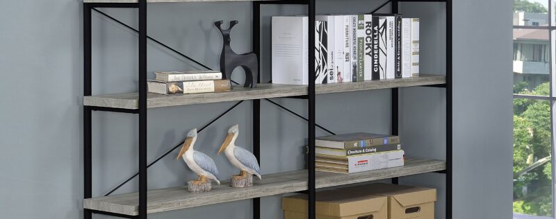 Analiese Driftwood Double Bookcase