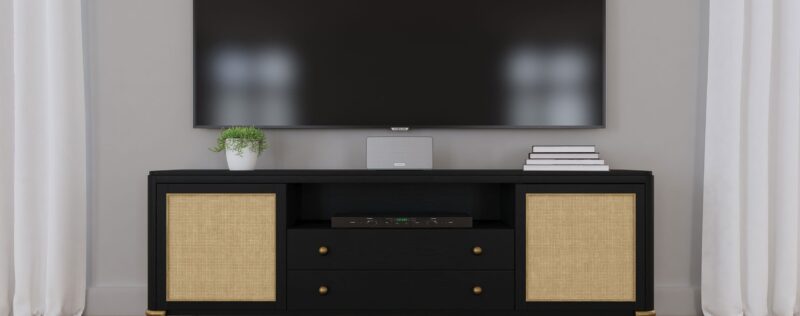 Arini Black 79in TV Stand