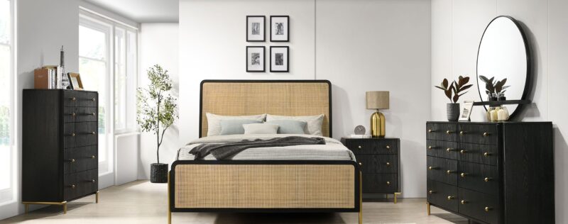Arini Black Cane Bedroom