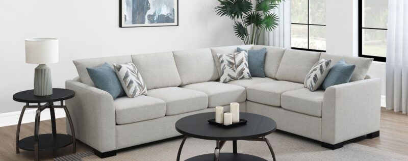 Ashford Greige Sleeper Sectional