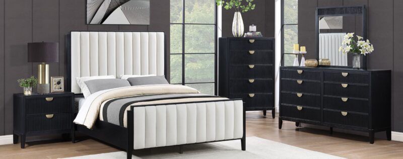 Brookmead Black Upholstered Bedroom