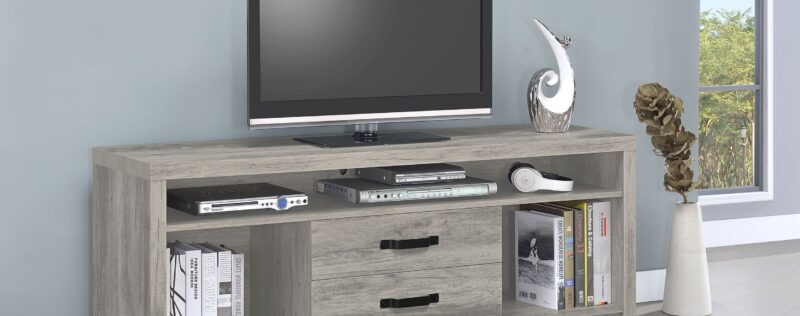 Burke Grey Driftwood 59in TV Stand