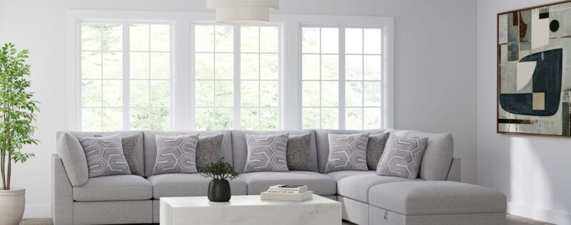 Cambria Grey Sectional, Mod.