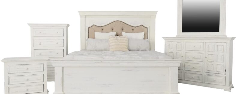 Chalet Nero White Padded Bedroom