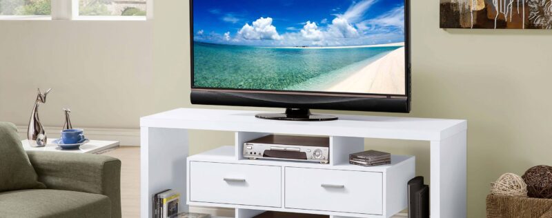 Darien White 59in TV Stand