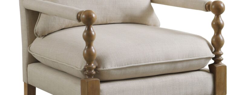 Dempsey Beige Accent Chair