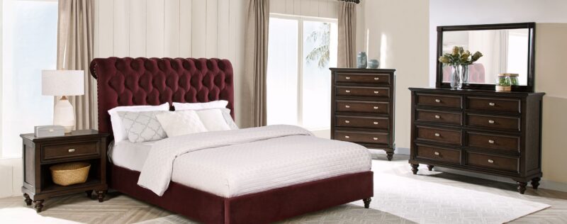 Devon Wine-Dark Oak Bedroom