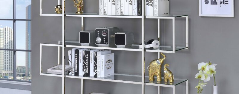 Elmer Chrome Bookcase