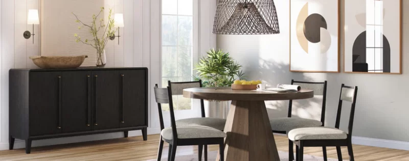 Elure Latte Round Dining