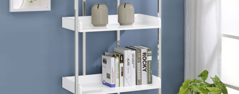 Ember White Bookcase