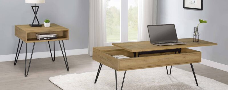 Fanning Golden Oak Lift Top Coffee