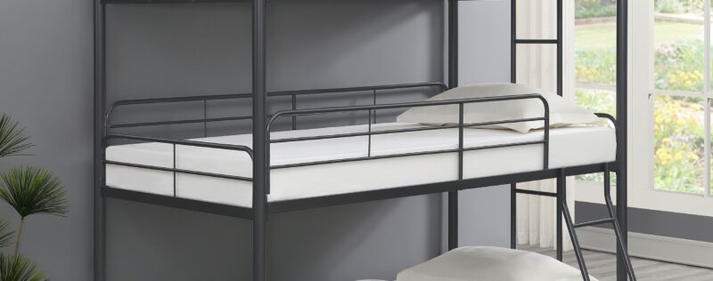 Garner Gunmetal Triple Twin Bunkbed