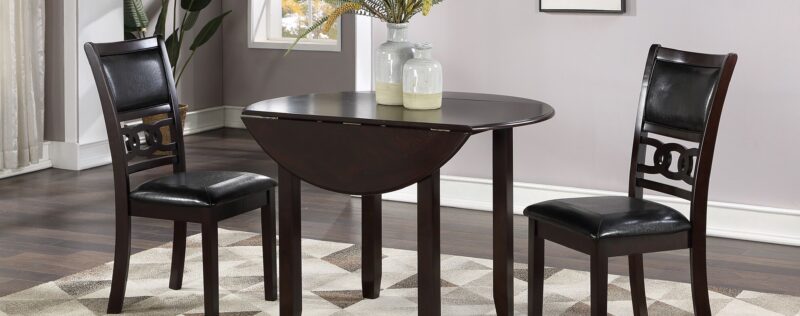 Gia Ebony Dropleaf Dining