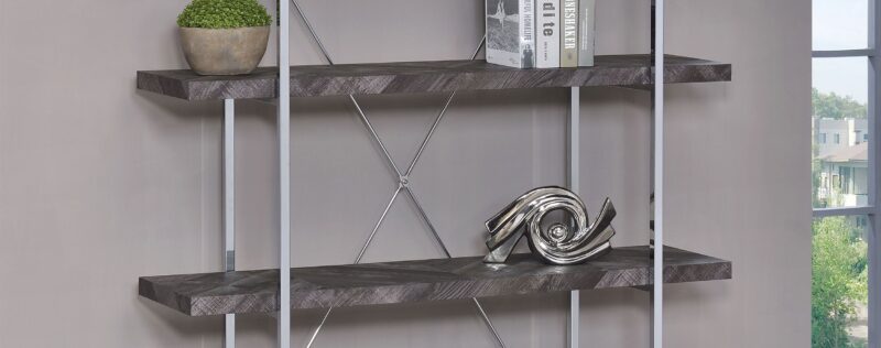 Grimma Rustic Grey Bookcase