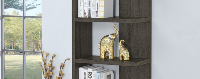 Harrison Weathered Grey Bookcase