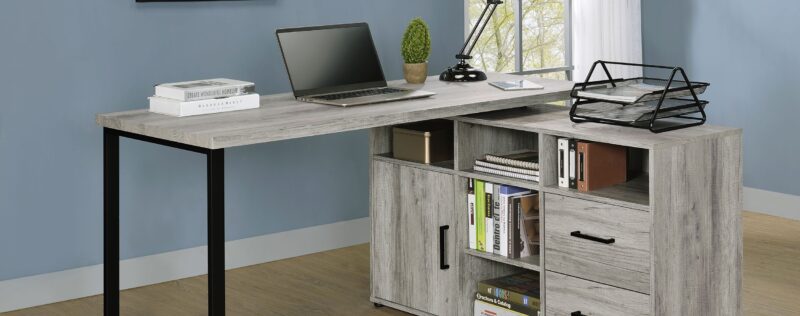 Hertford Driftwood L-Shaped Desk