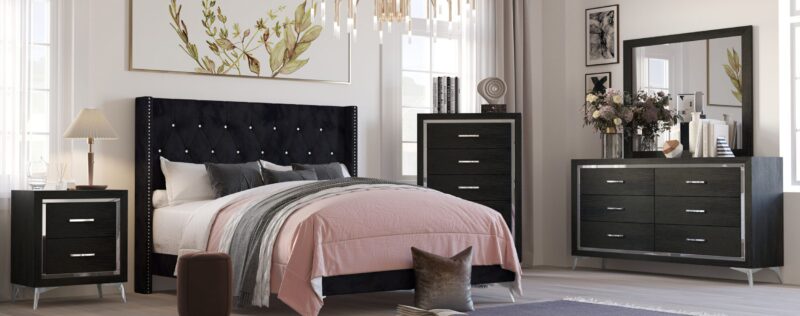 Huxley Black Bedroom