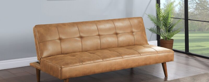 Jenson Saddle Brown Sofa Bed