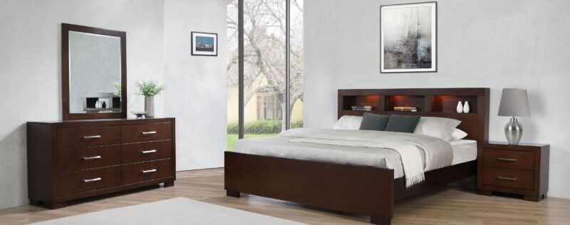 Jessica Cappuccino Bookcase Bedroom