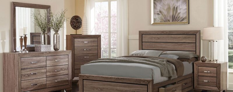 Kauffman Washed Taupe Storage Bedroom