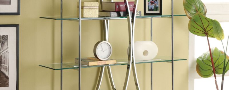 Larson Chrome Bookcase