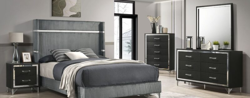 Lucia Grey Upholstered Bedroom