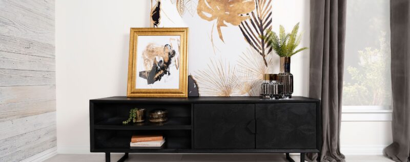 Marsden Charcoal Black 70in TV Stand