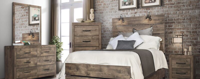 Misty Lodge Rustic Brown Bedroom