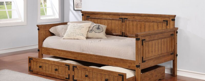 Oakdale Rustic Honey Daybed with Trundle