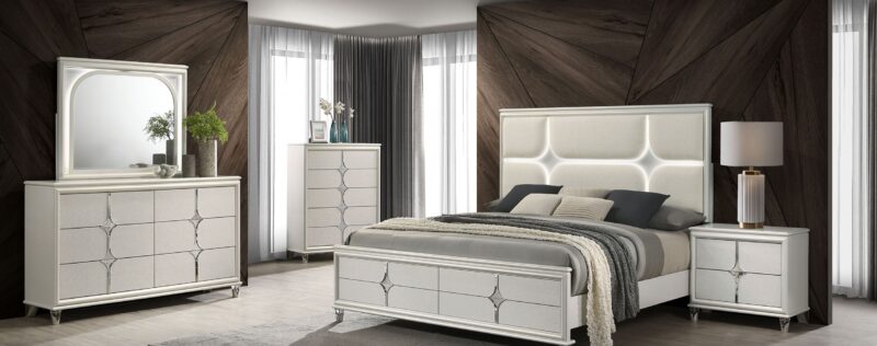 Olivia Pearl White Bedroom
