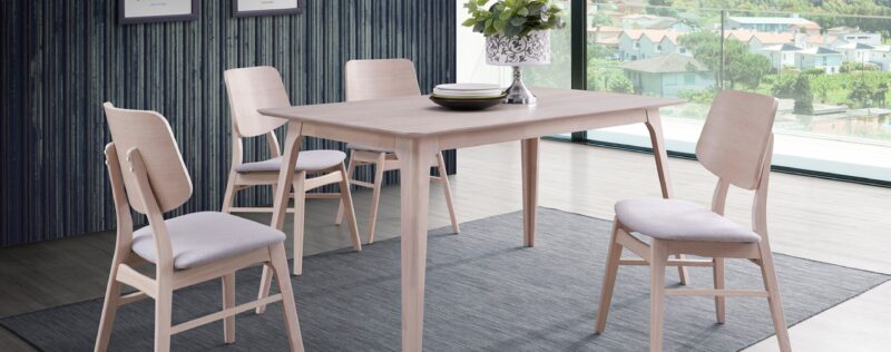 Oscar White Ash Rectangle Dining