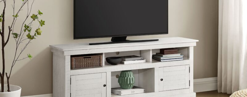 Payne Distressed White 60in TV Stand