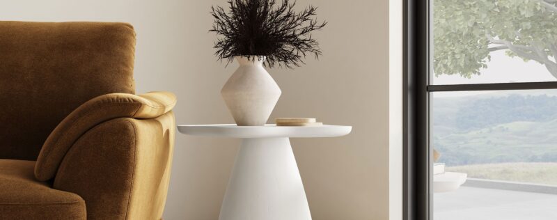 Perth Off White Side Table