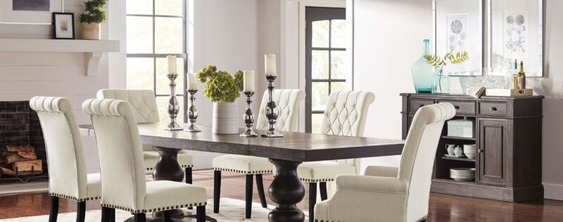 Phelps Distressed Noir Dining