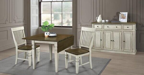 Preston Antique White Dropleaf Dining