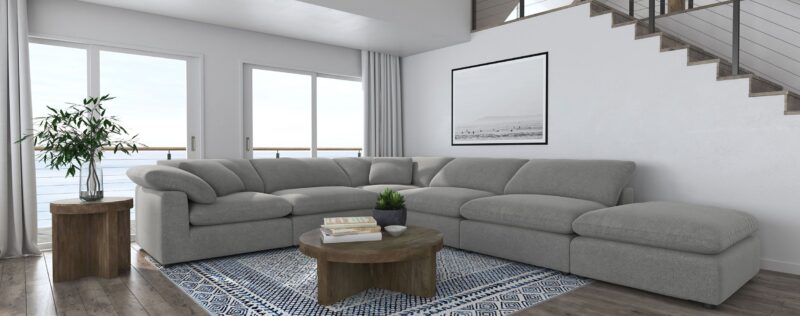 Raleigh Grey Sectional, Mod.