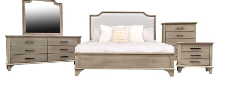 Reba Taupe Padded Bedroom