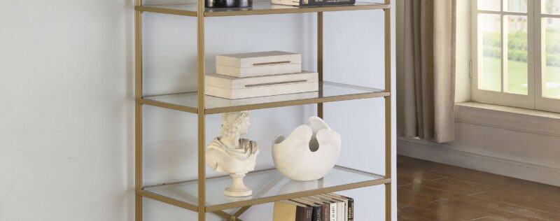 Serena Gold Bookcase