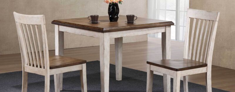 SmartBuy Antique White Square Dining