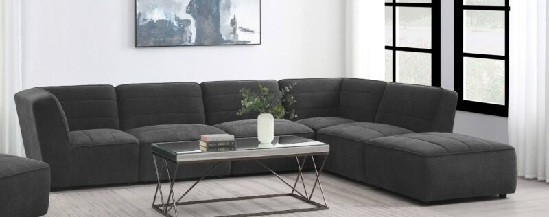 Sunny Charcoal Sectional, Mod.