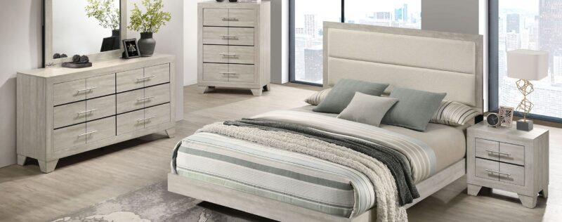 Trenton Rustic Cream Bedroom