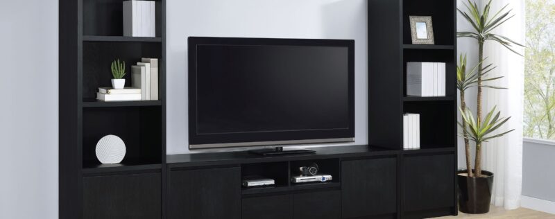 Winfield Black 78in TV Wall
